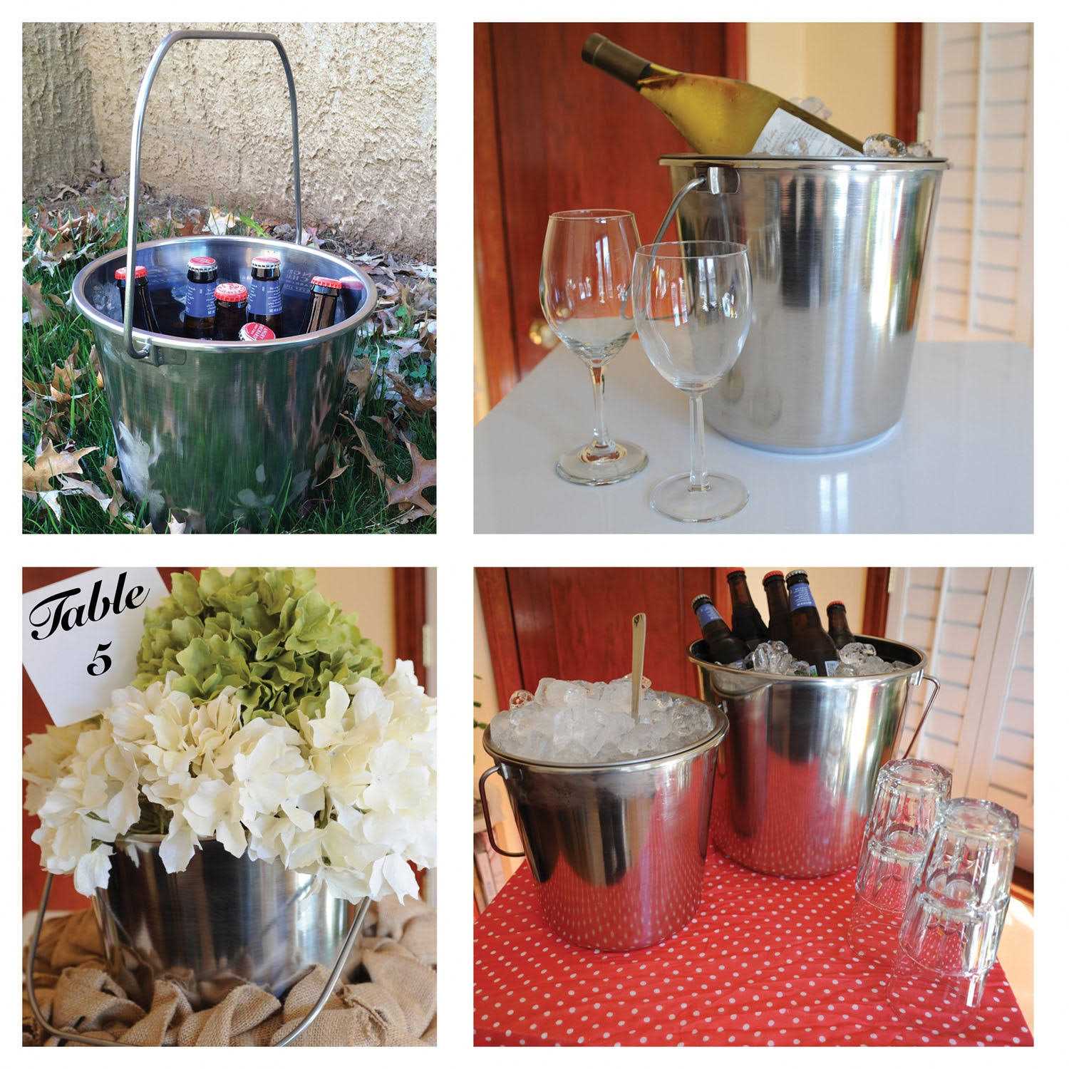 AmeriHome SSB237SET Stainless Steel Bucket Set - Image 4