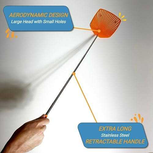 W4W Bug & Fly Swatter Handle 6 Pack Fly Swatters Indoor/Outdoor Pest Control flyswatter - Image 3