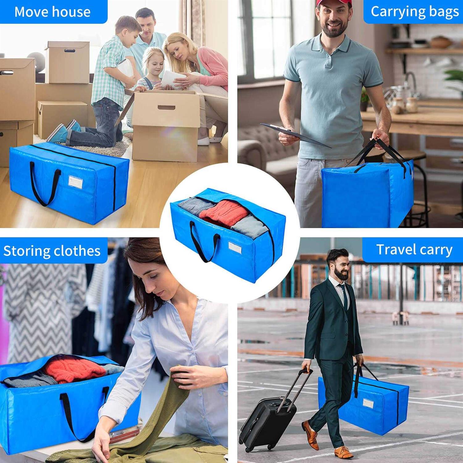 Alexhome Moving Bags Heavy Duty,extra Large Packing Bags for Moving,reusable Pla - Image 3
