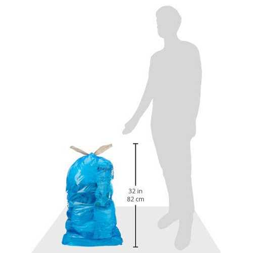 AmazonCommercial 13 Gallon Blue Recycling Bags /w Drawstrings - Image 5