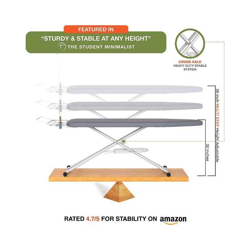 Xabitat Full Size Ironing Board 57 X 18 W/Wall Mount Hanger - Image 5