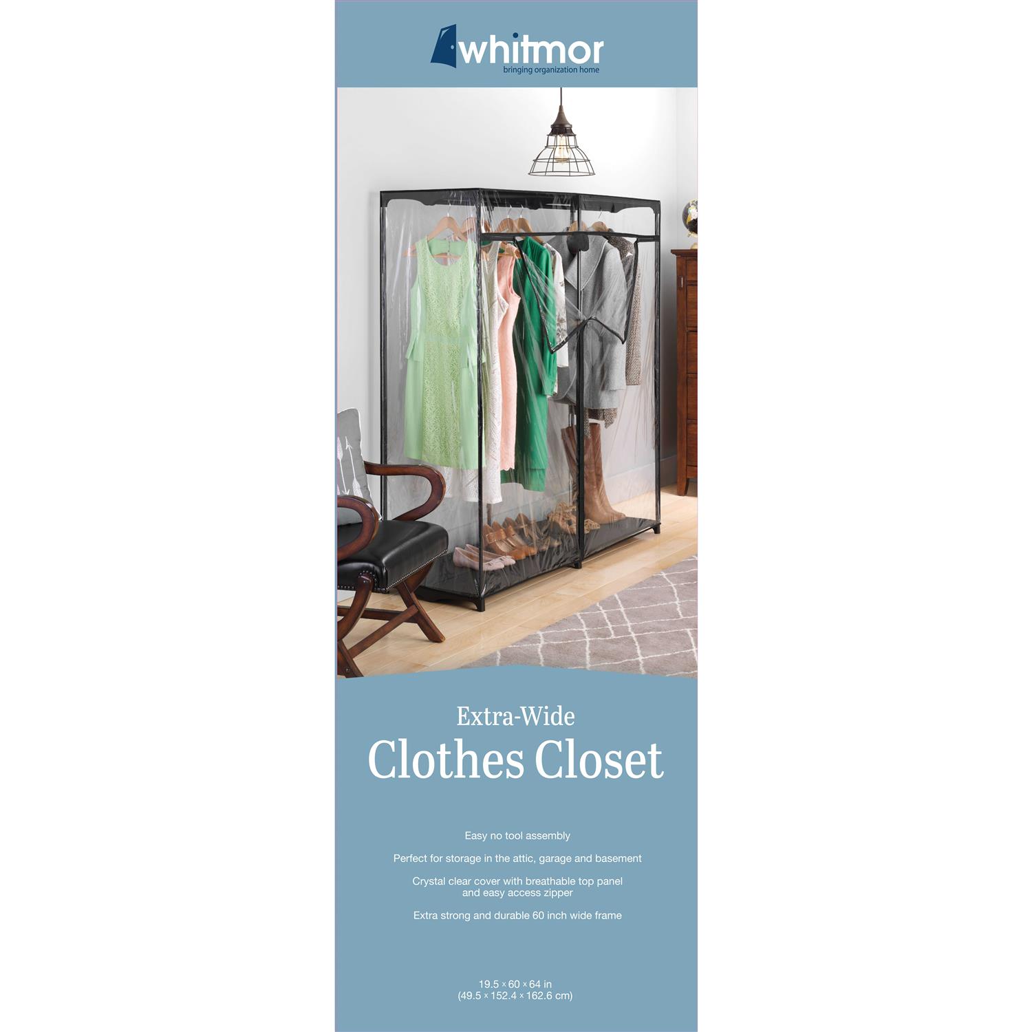 Whitmor Extra Wide Clothes Closet - Image 5