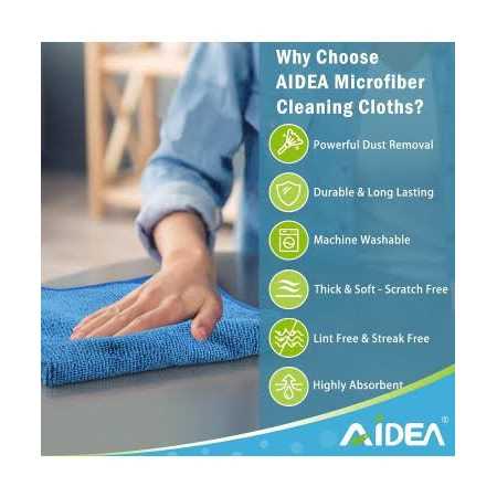 AIDEA Microfiber Cleaning Cloths-50 Pack Premium All-Purpose Car Cloth - Image 4