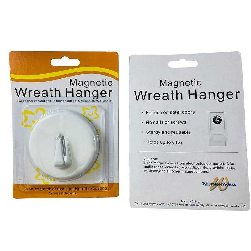 Westmon Works Magnetic Wreath Hanger Hook for Steel Doors Indoor and Outdoor Each Holds 6 Pounds - Image 3