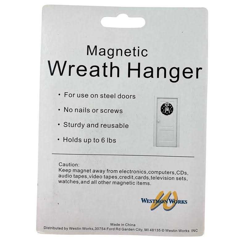 Westmon Works Magnetic Wreath Hanger Hook for Steel Doors Indoor and Outdoor Each Holds 6 Pounds - Image 4
