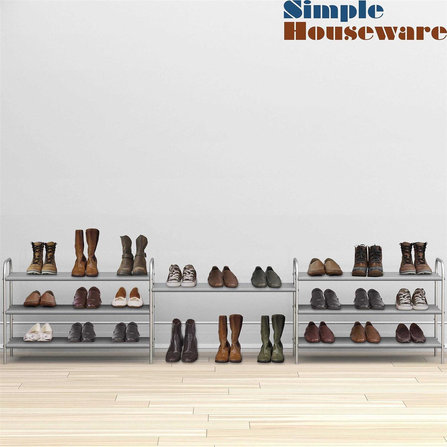 Simple Houseware 3-Tier Shoe Rack Storage Organizer - Image 3