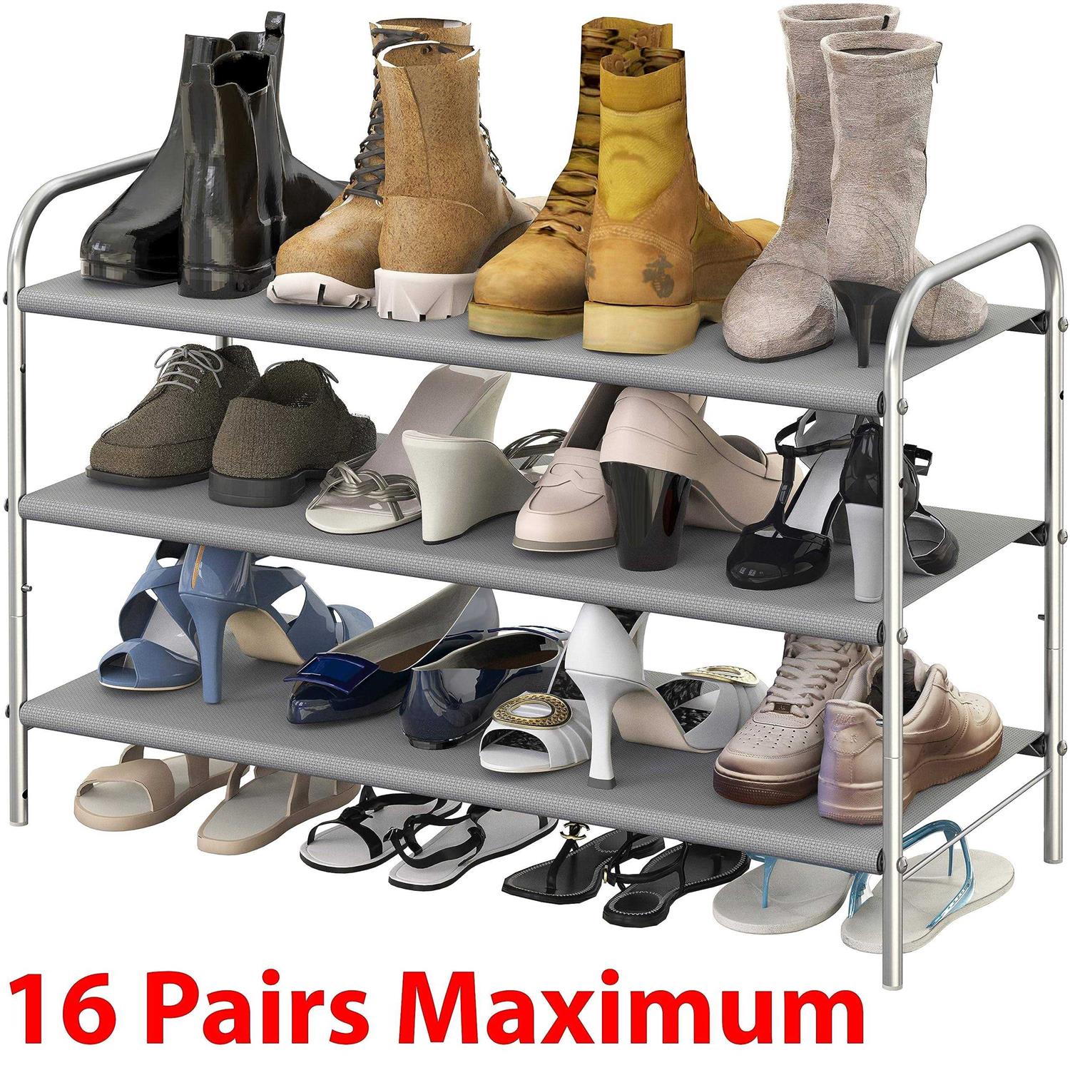 Simple Houseware 3-Tier Shoe Rack Storage Organizer - Image 4