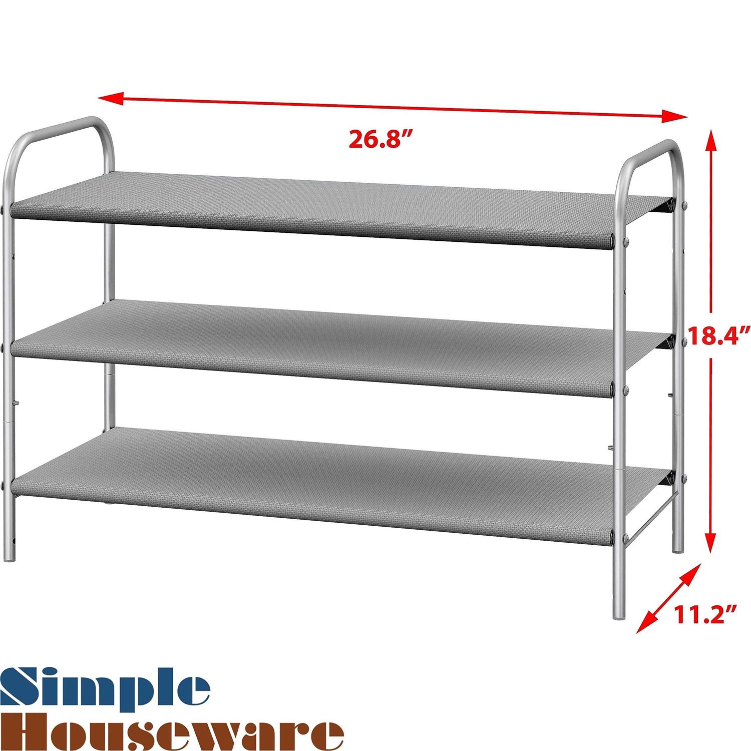 Simple Houseware 3-Tier Shoe Rack Storage Organizer - Image 5