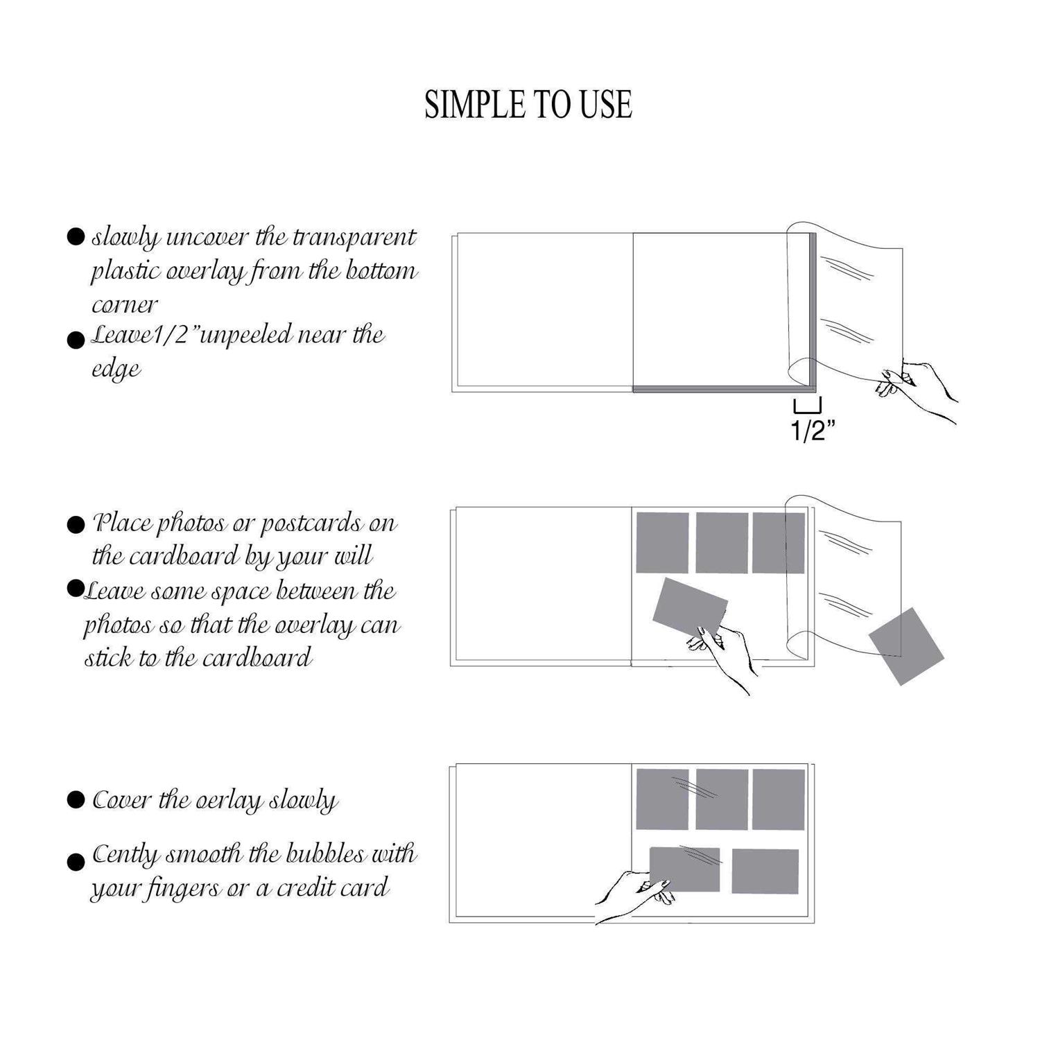 ZOVIEW Magnetic Self-Stick Page Photo Album Family Album Leather Cover - Image 5