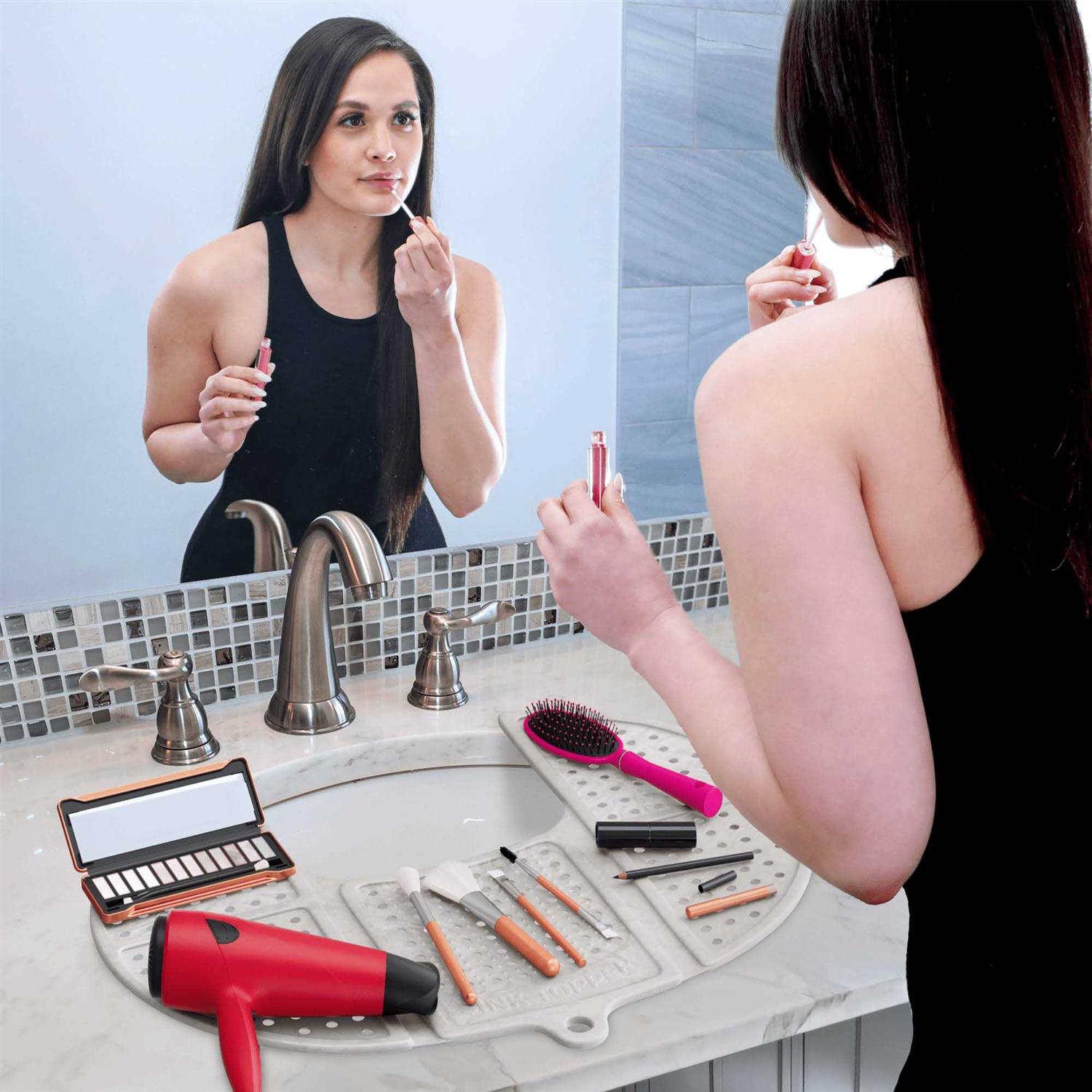 Sink Topper Cover for Bathroom Counter Spaces Organizer Makeup Mat - Image 3