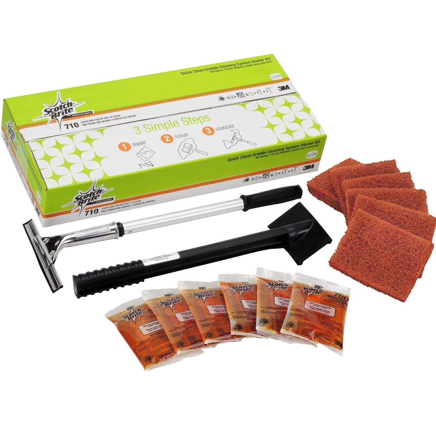 Scotch-Brite Quick Clean Griddle Cleaning System Starter Kit 710 - Image 3