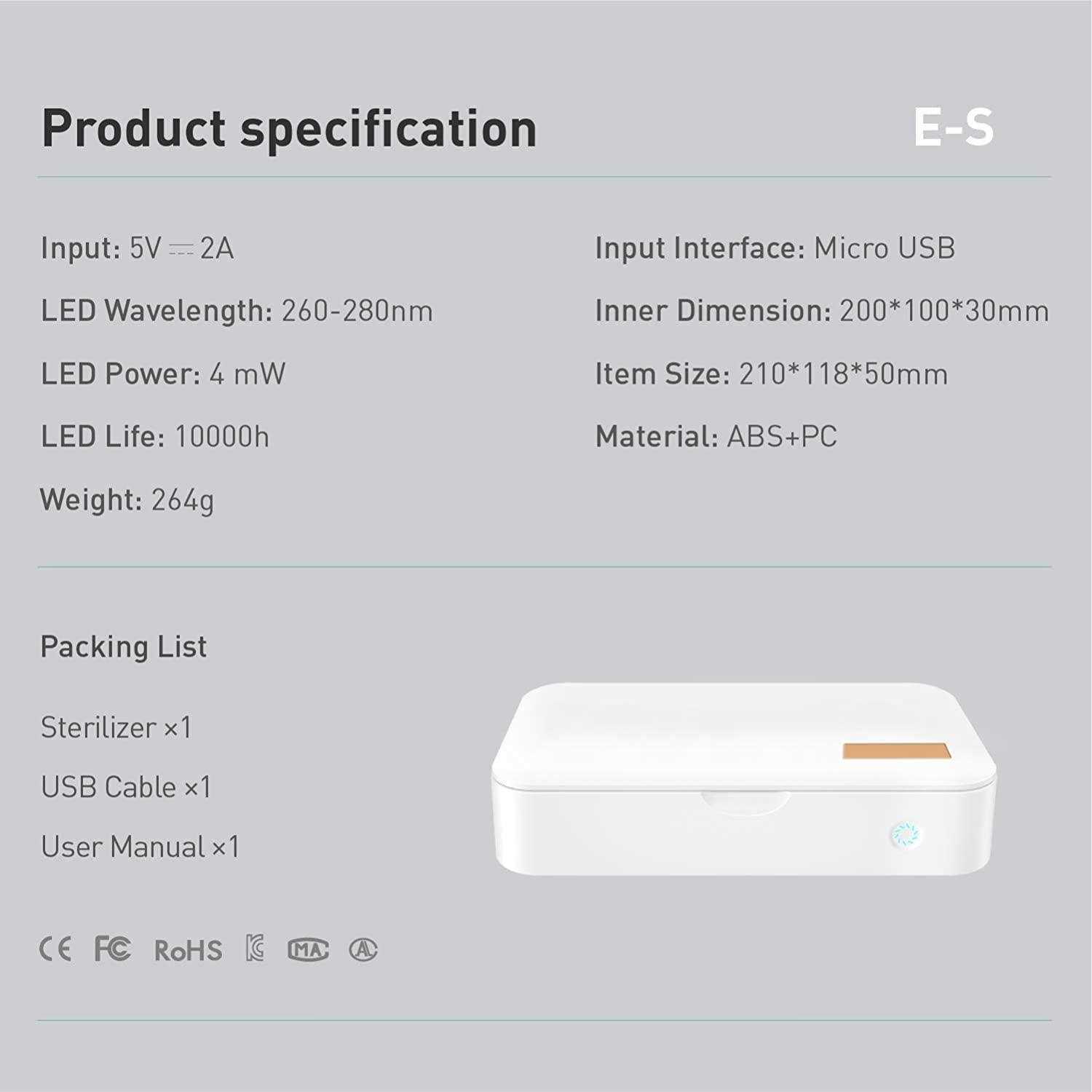 UV Light Sanitizer Box UVC Sterilizer for Phone Ultraviolet Clean 99.99% for Toothbrush Jewelry Glasses Nail Tools Keys Aromatherapy - Image 3