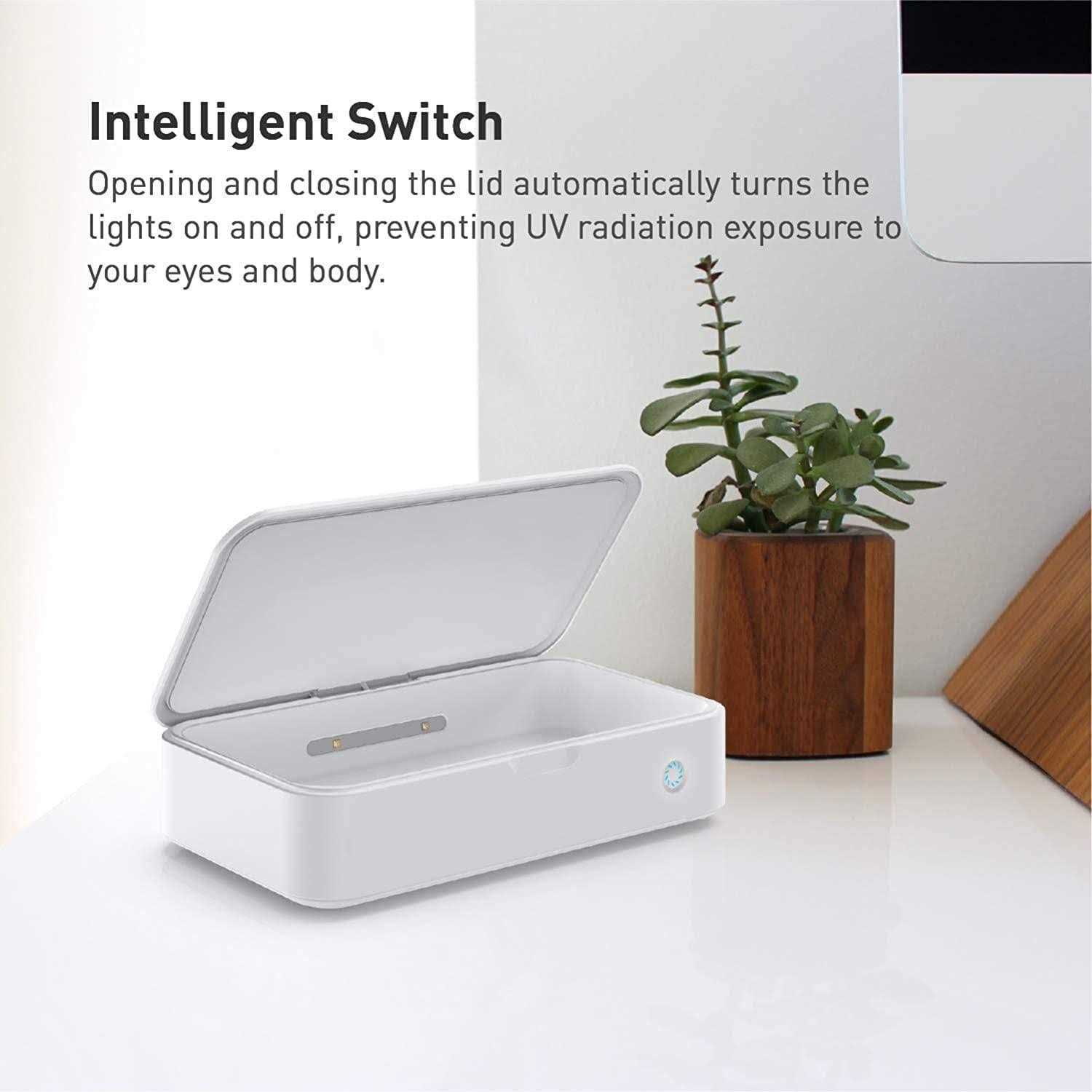 UV Light Sanitizer Box UVC Sterilizer for Phone Ultraviolet Clean 99.99% for Toothbrush Jewelry Glasses Nail Tools Keys Aromatherapy - Image 4