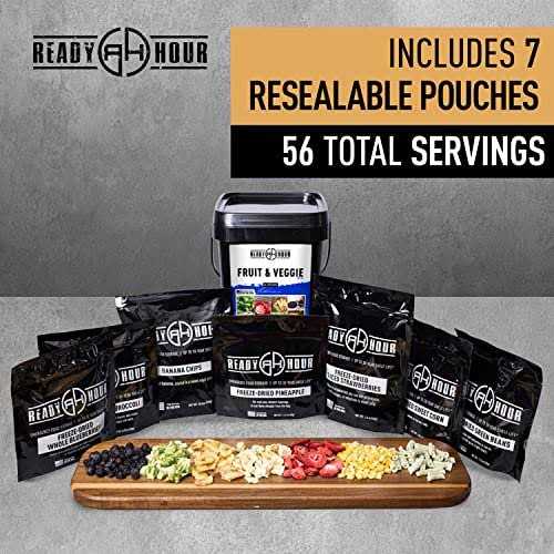 Ready Hour, Fruit & Veggie Mix, Real Non-Perishable Freeze-Dried Food, 30-Year Shelf Life, Portable Emergency and Adventure Food Supply - Image 3