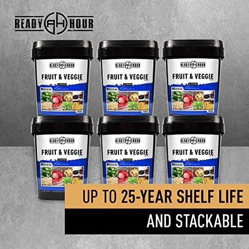 Ready Hour, Fruit & Veggie Mix, Real Non-Perishable Freeze-Dried Food, 30-Year Shelf Life, Portable Emergency and Adventure Food Supply - Image 5