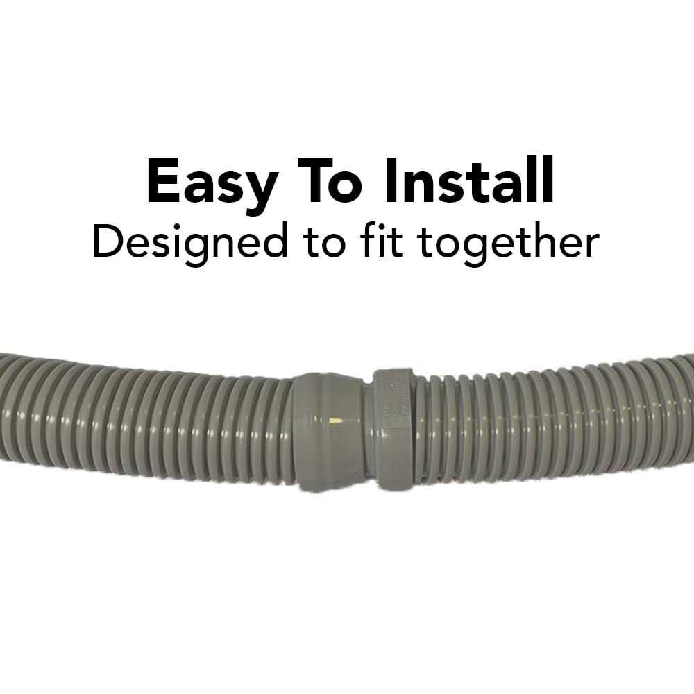 Puri Tech Universal Swimming Pool Cleaner Suction Hose 48 Long Grey Color for Hayward Navigator, Pool Vac - Image 3