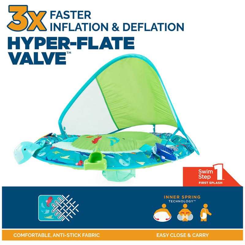 Swimways Sun Canopy Spring Float with Hyper-Flate Valve - Image 3
