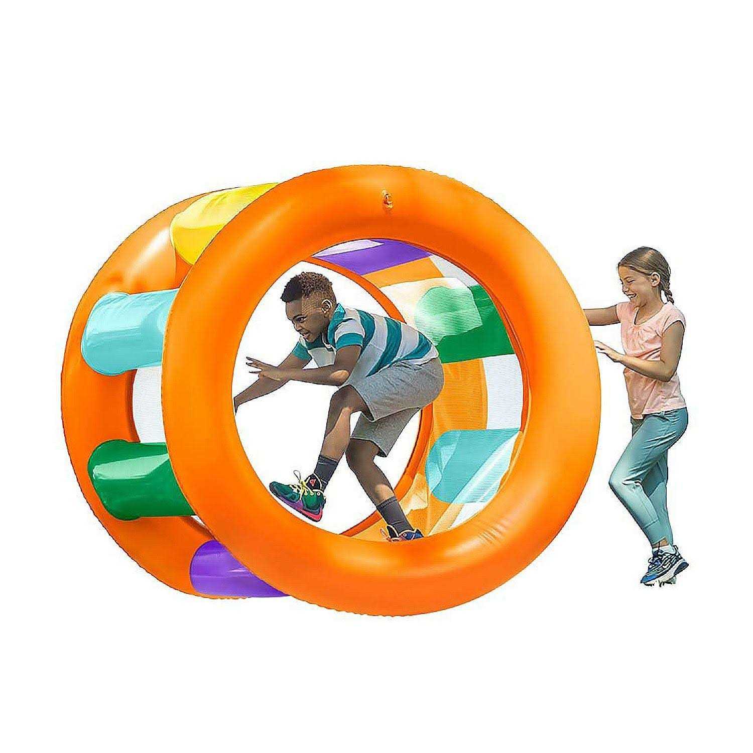 HearthSong Roll With It 2.0 Giant Inflatable Rainbow Land Roller - Image 4