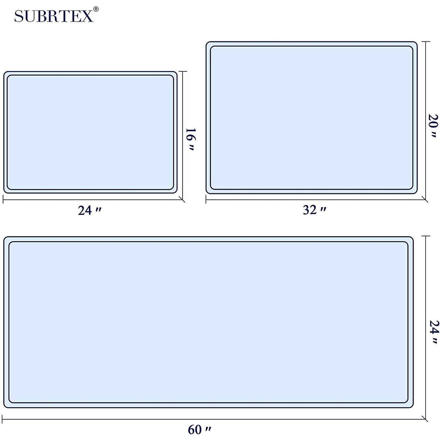 Subrtex Bathroom Rugs Chenille Soft - Image 3