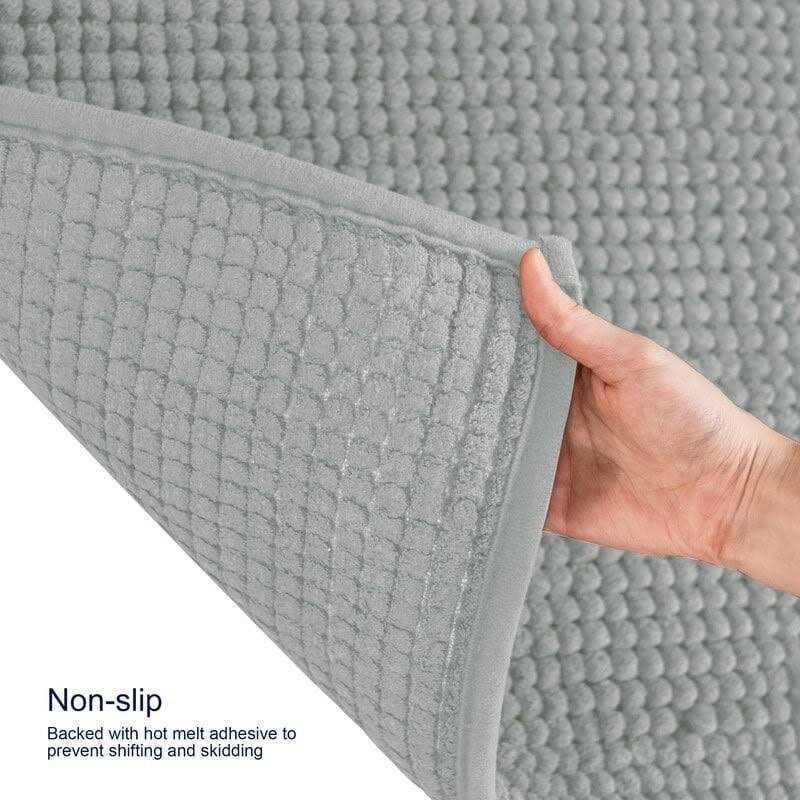 Subrtex Bathroom Rugs Chenille Soft - Image 4