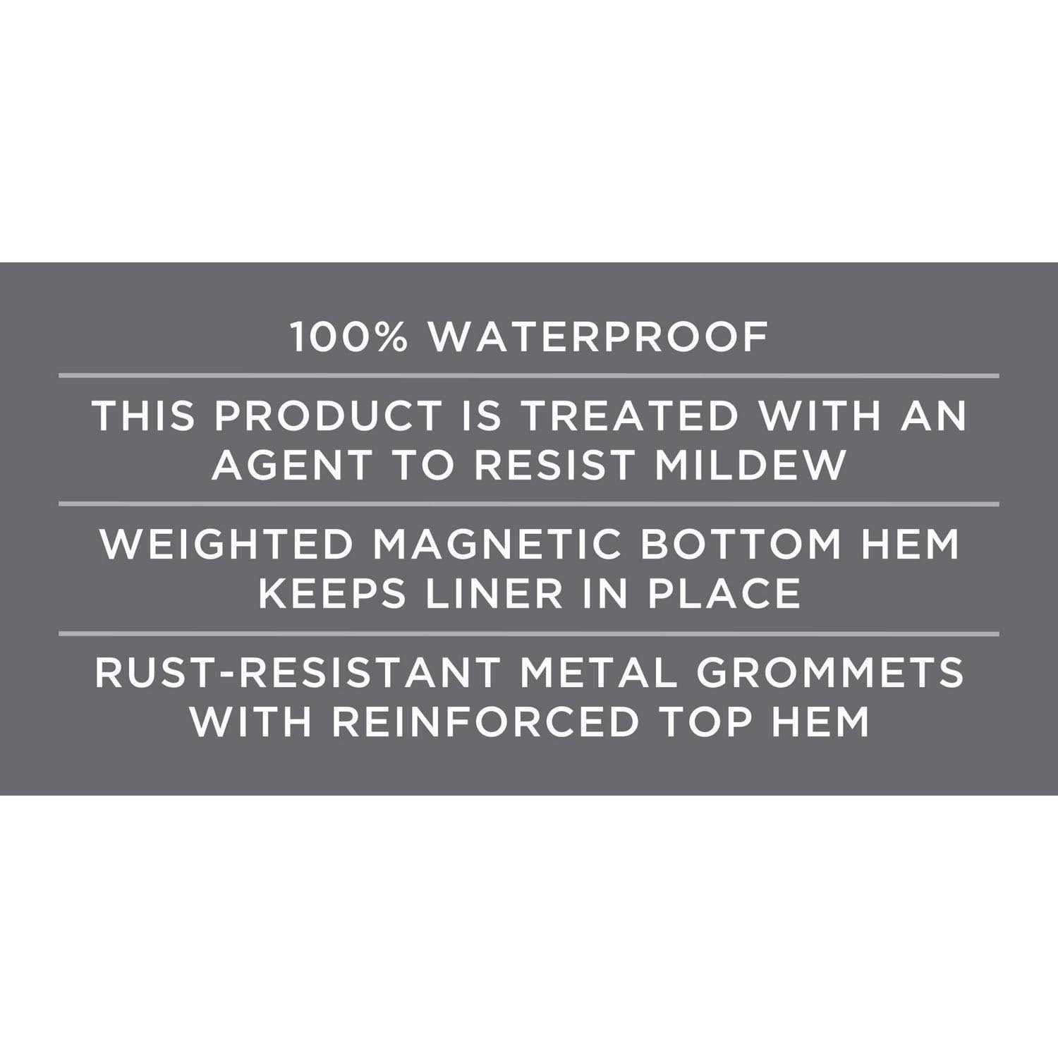 Better Homes & Gardens Ultimate Shield Solid Waterproof Fabric Shower Curtain Liner - Image 5