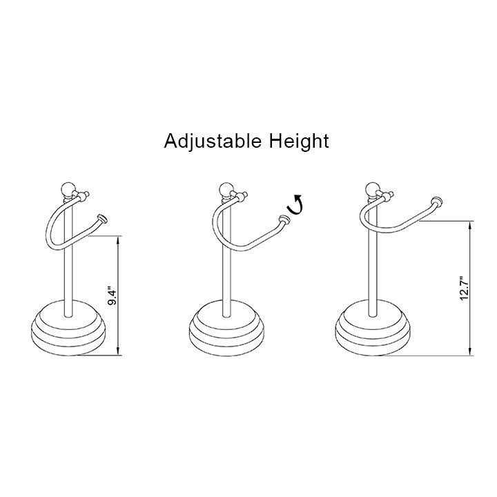 SunnyPoint Heavy Weight Classic Decorative Metal Fingertip Towel Holder Stand for Bathroom Kitchen Vanity and Countertops - Image 5