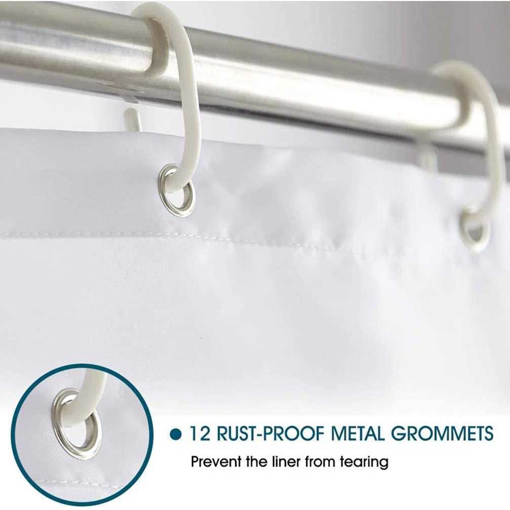 ArtSocket 4 Pcs Shower Curtain Set Non-Slip Rugs Toilet Lid Cover and Bath Mat Bathroom - Image 3