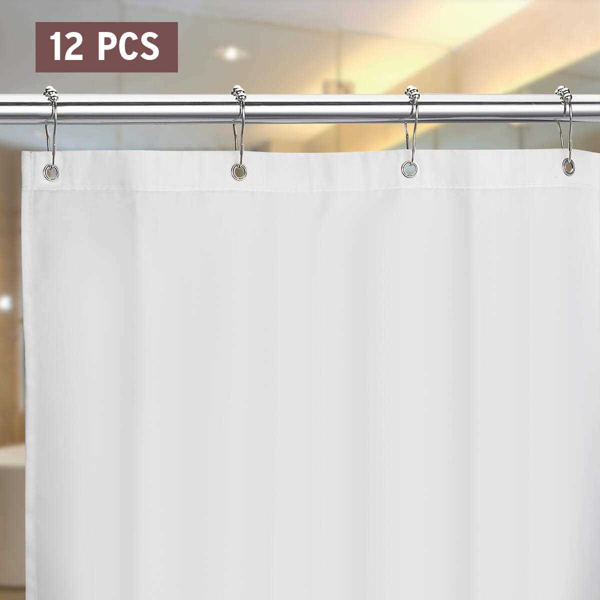Dadymart Shower Curtain Hooks Rust Resistant Shower Curtain Rings Metal Double Glide Rollers Shower Hooks for Bathroom Shower Curtain Rods Curtains - Image 3