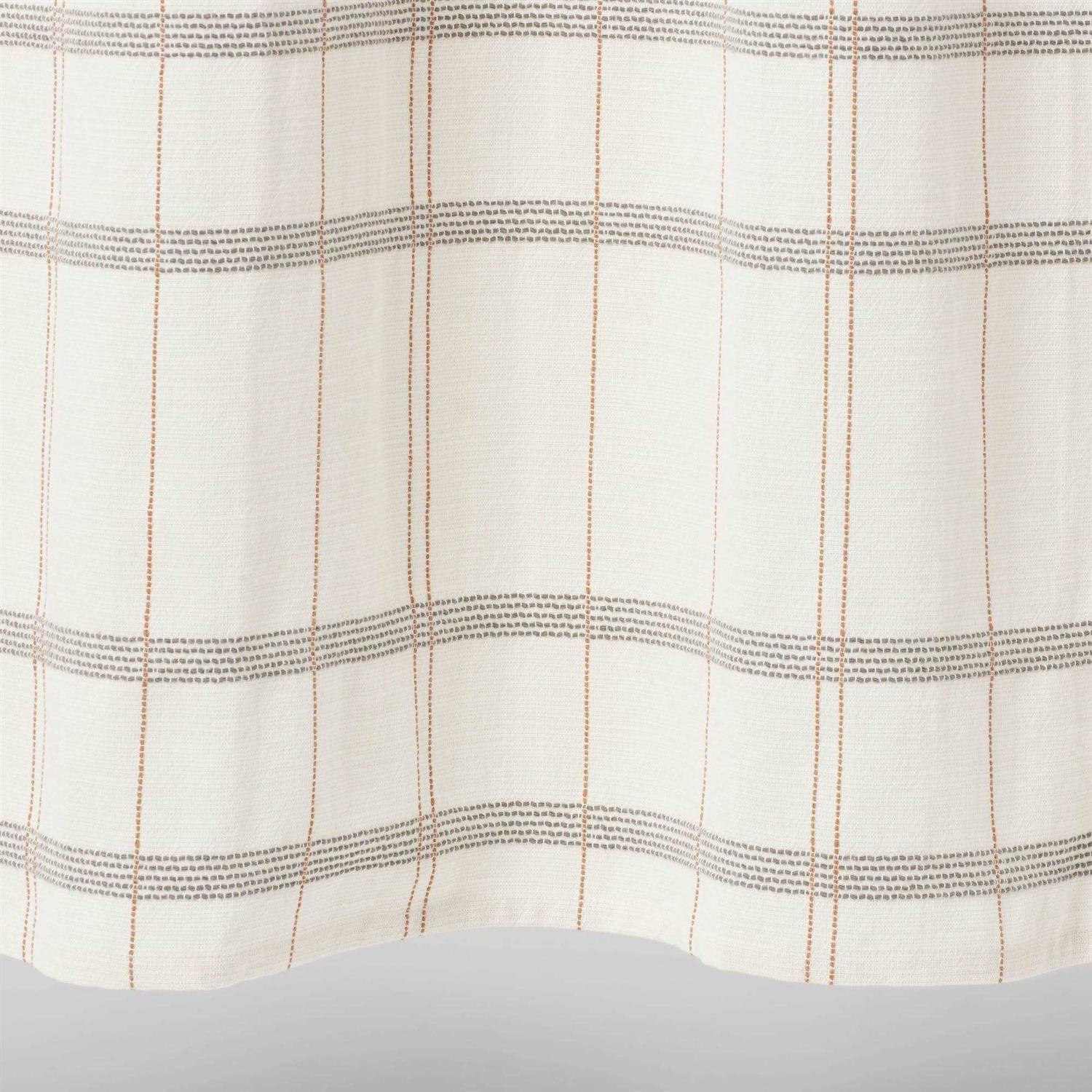Threshold Woven Modern Plaid Shower Curtain Ivory - Image 4