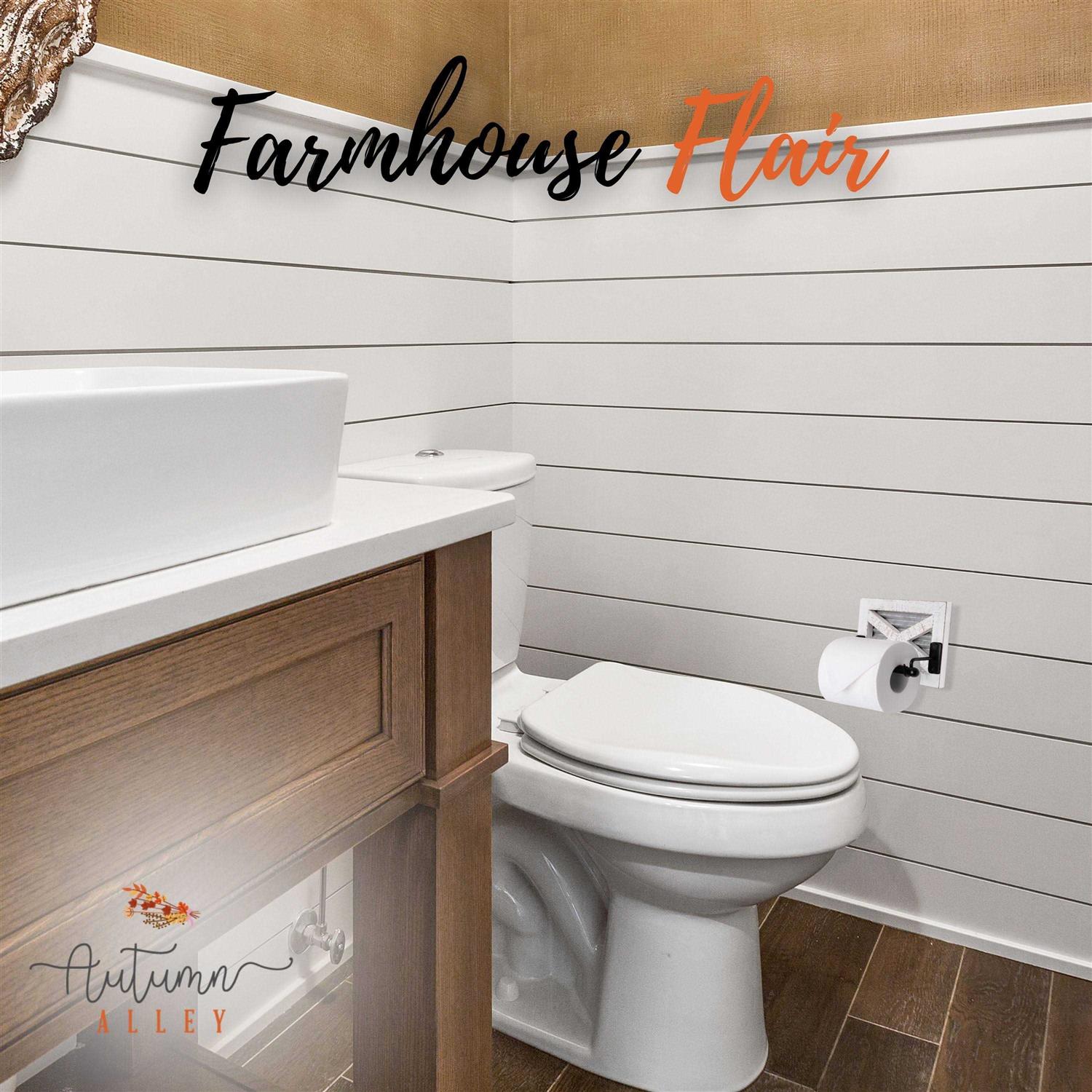 Autumn Alley Galvanized Barn Door Toilet Paper Holder TPH001A - Image 3