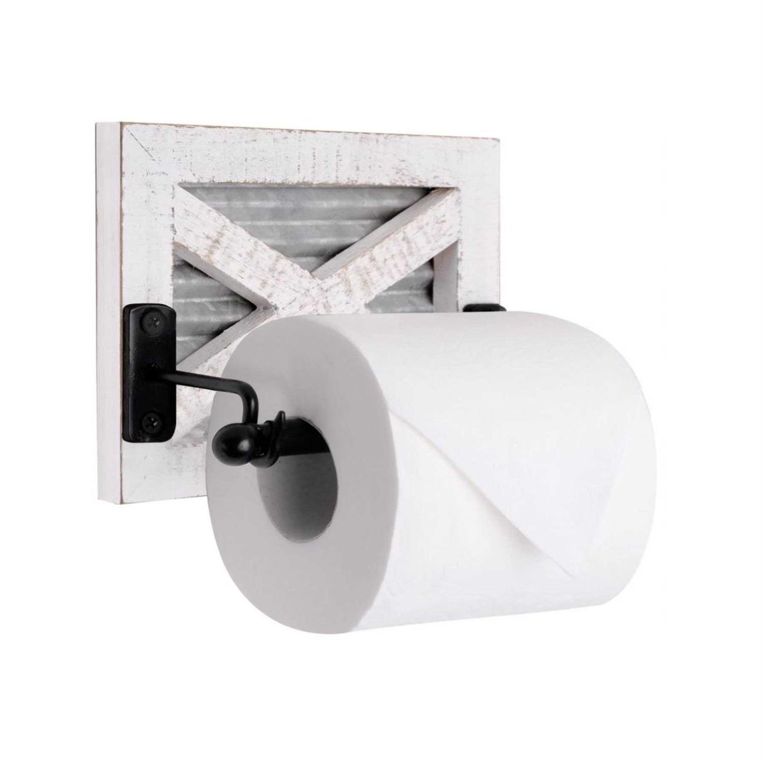 Autumn Alley Galvanized Barn Door Toilet Paper Holder TPH001A - Image 4
