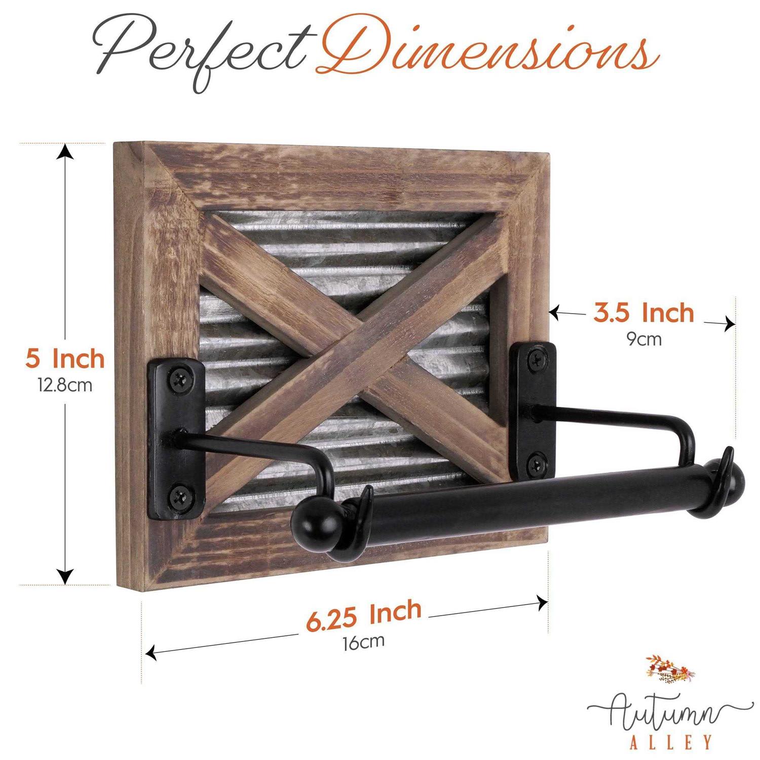 Autumn Alley Galvanized Barn Door Toilet Paper Holder TPH001A - Image 5