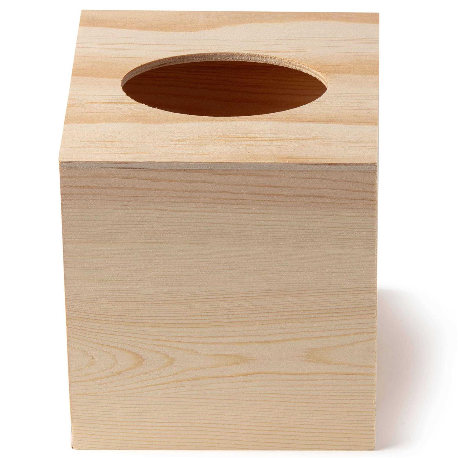 6 Unfinished Wooden Tissue Box by Make Market Ready-to-Decorate Wooden Facial Tissue Box for Home and Bathroom - Image 3