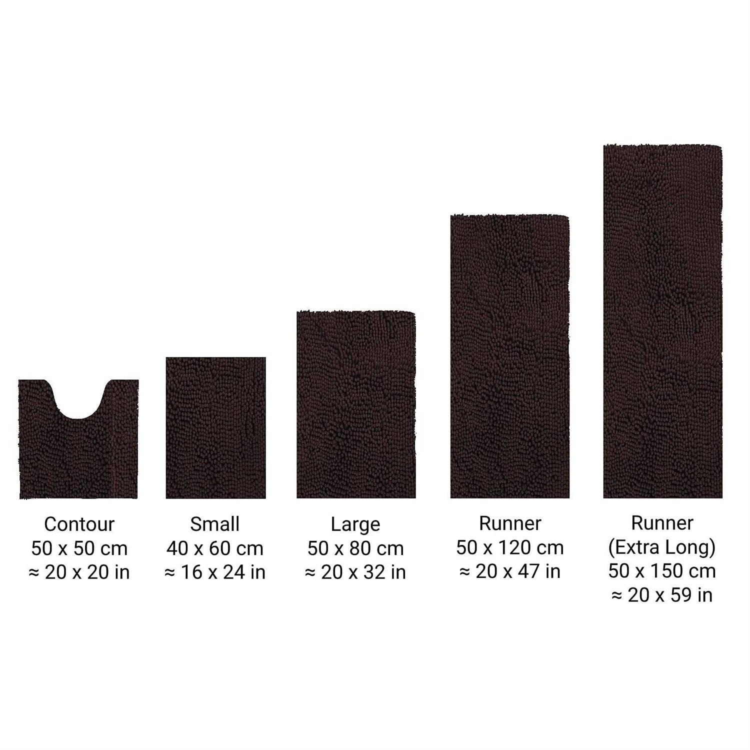 Aoacreations Chenille Shag Bath Rugs Shaggy Bathroom Mat Set of 3 Piece - Image 5