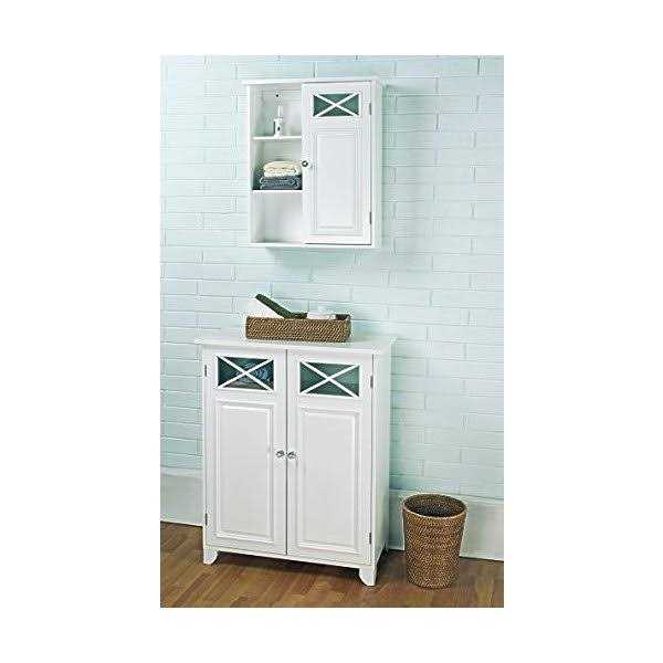 Teamson Home Elegant Home Dawson Wall Cabinet with One Door Shelves - Image 3