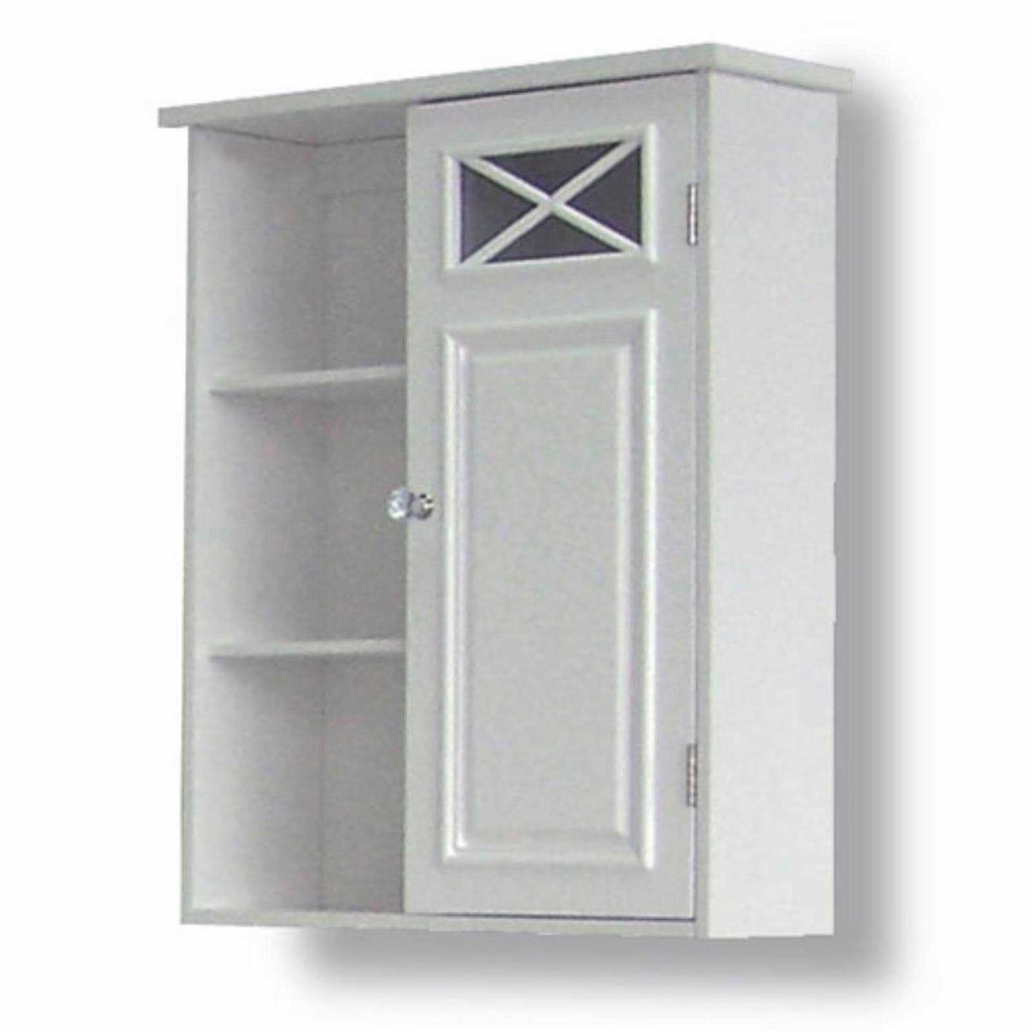 Teamson Home Elegant Home Dawson Wall Cabinet with One Door Shelves - Image 5