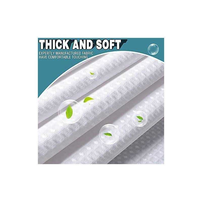 Conbo Mio Shower Curtain Set Hotel Snap in Liner for Bathroom Fabric with See Through Window - Image 3