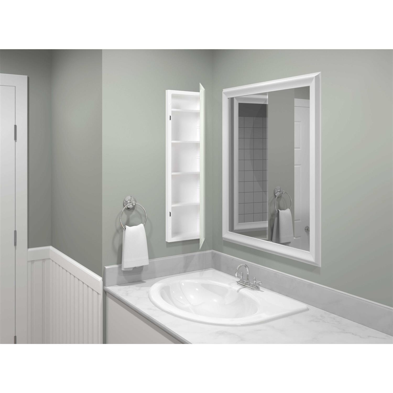 American Pride Beveled Mirror Medicine Cabinet 12 x 36 - Image 4