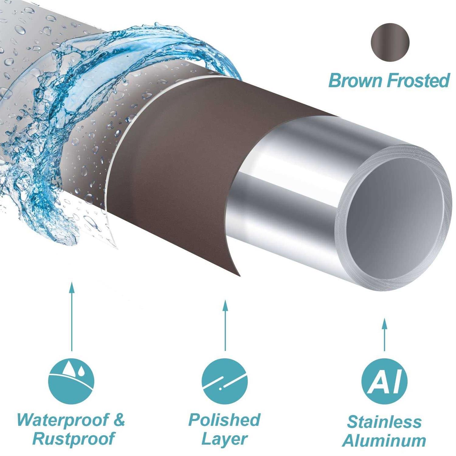 Bonpally Curved Shower Curtain Rod 43-72 Inches Adjustable Aluminum Shower Rod Rustproof - Image 4