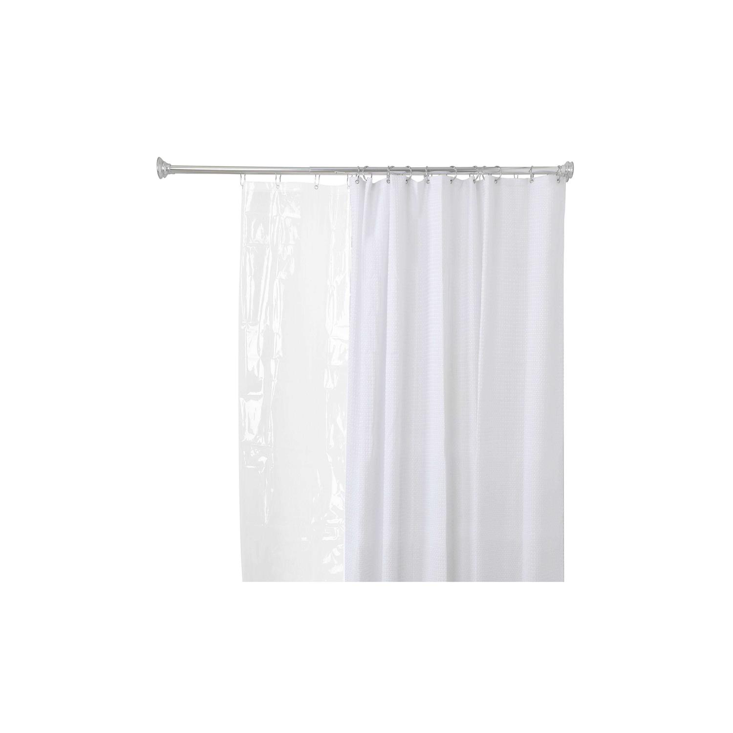 Utopia Alley 42 72 in. Rustproof Aluminum Double Tension Straight Shower Curtain Rod - Image 3