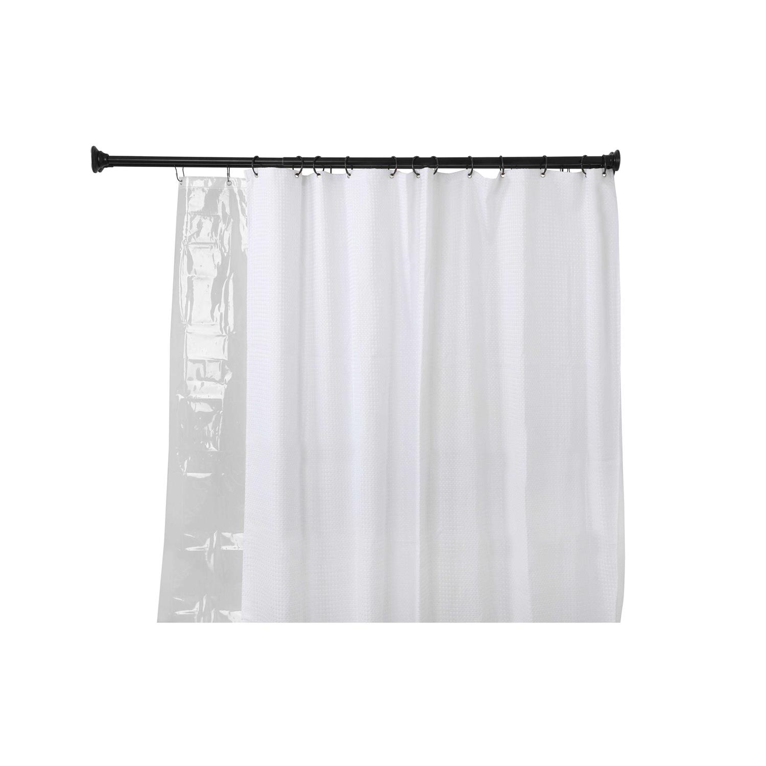 Utopia Alley 42 72 in. Rustproof Aluminum Double Tension Straight Shower Curtain Rod - Image 4