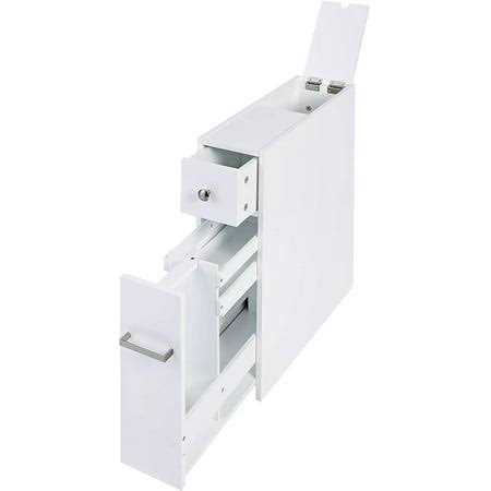 Spirich Slim Bathroom Storage Cabinet Free Standing Toilet Paper Holder - Image 5