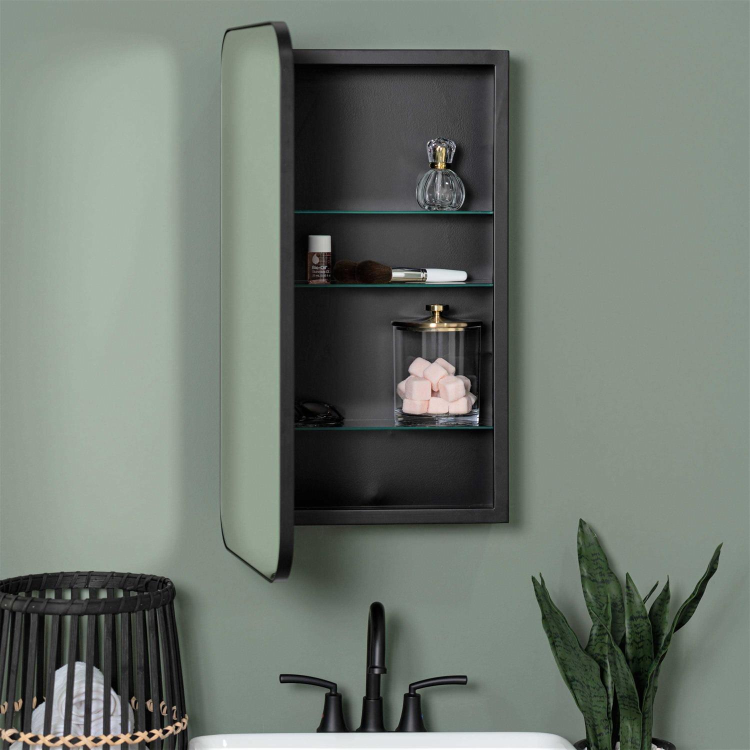 Cooper Classics Hadley Medicine Cabinet-Black - Image 5