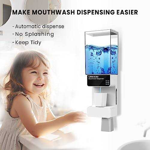 UMICKOO Automatic Mouthwash Dispenser Touchless 700mL,Wall Mounted Mouth Wash Dispenser for Bathroom with Magnetic Cups,Perfect for Kids - Image 3