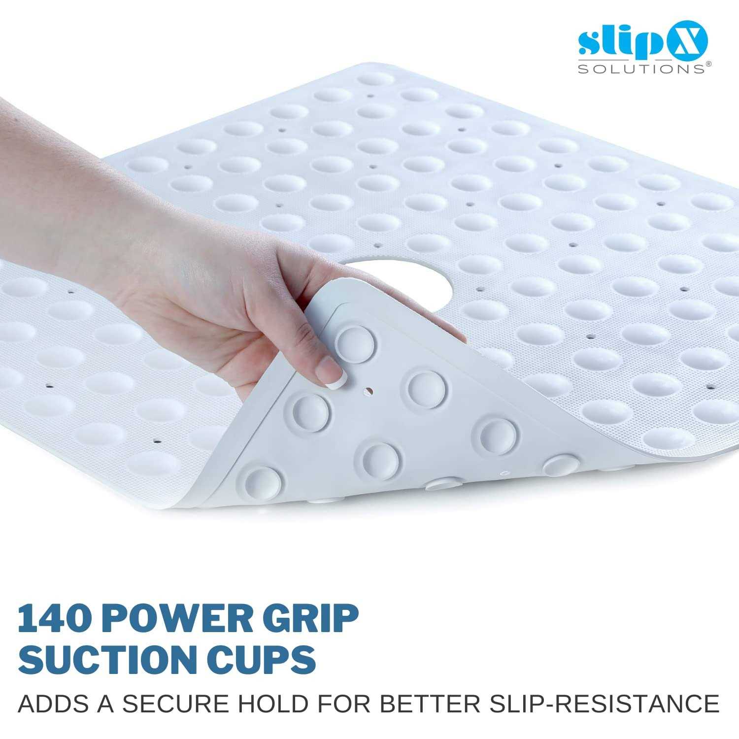 SlipX Solutions Square Rubber Safety Shower Mat - Image 5