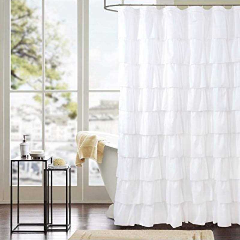 Westweir Ruffle Shower Curtain Farmhouse Bathroom 72 inches x 72 inches - Image 5