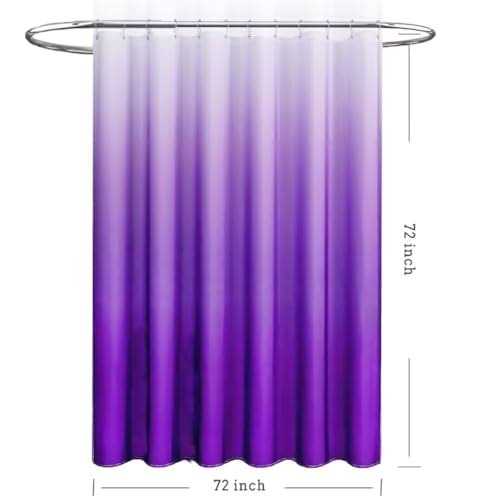 Tikabc Purple Shower Curtain Liner 4g Peva Shower Liner - Image 3