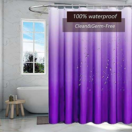 Tikabc Purple Shower Curtain Liner 4g Peva Shower Liner - Image 5