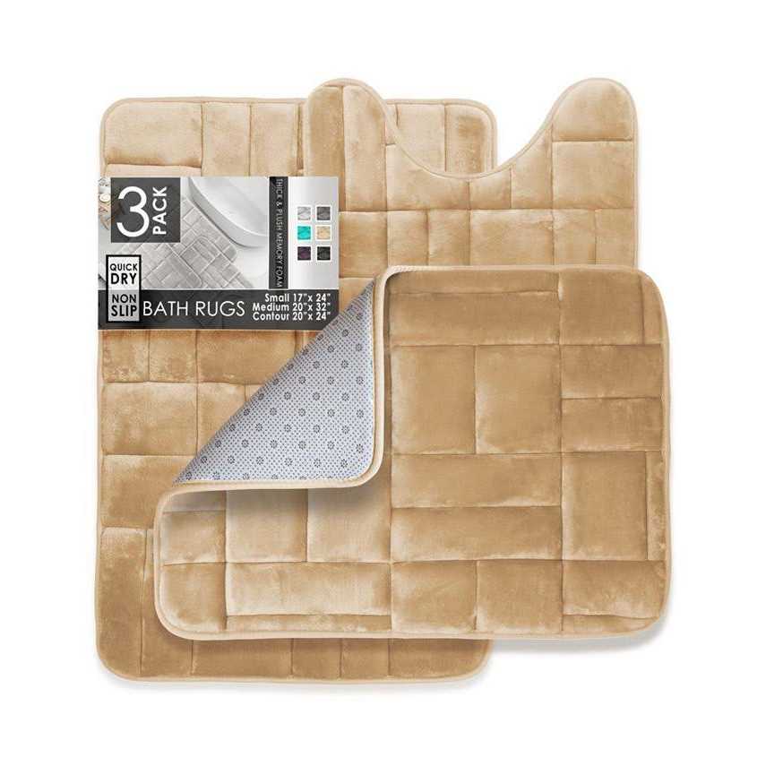 Clara Clark Bathroom Rugs, Velvet Memory Foam Bath Mat, Ultra Soft Non Slip and Absorbent - Image 5