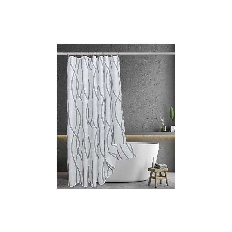 Biscaynebay Textured Fabric Shower Curtain 72 Inches by 72 Inches - Image 5